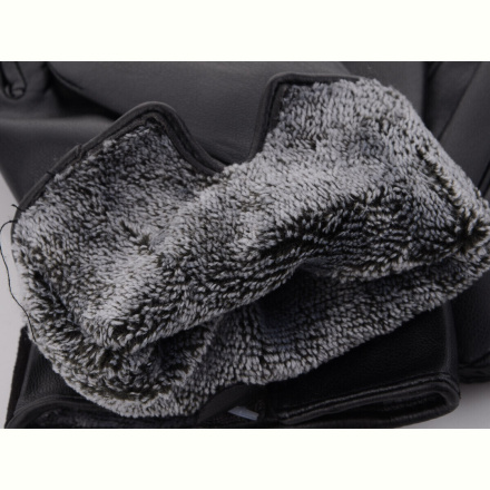Перчатки RuBi R106Ж кожзам-махра black