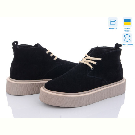 Ботинки A.N.I.One 07001-39 чер замш хутро