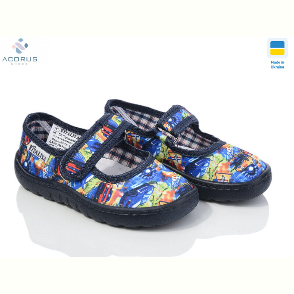 Тапки Acorus Школа 002-1 синій