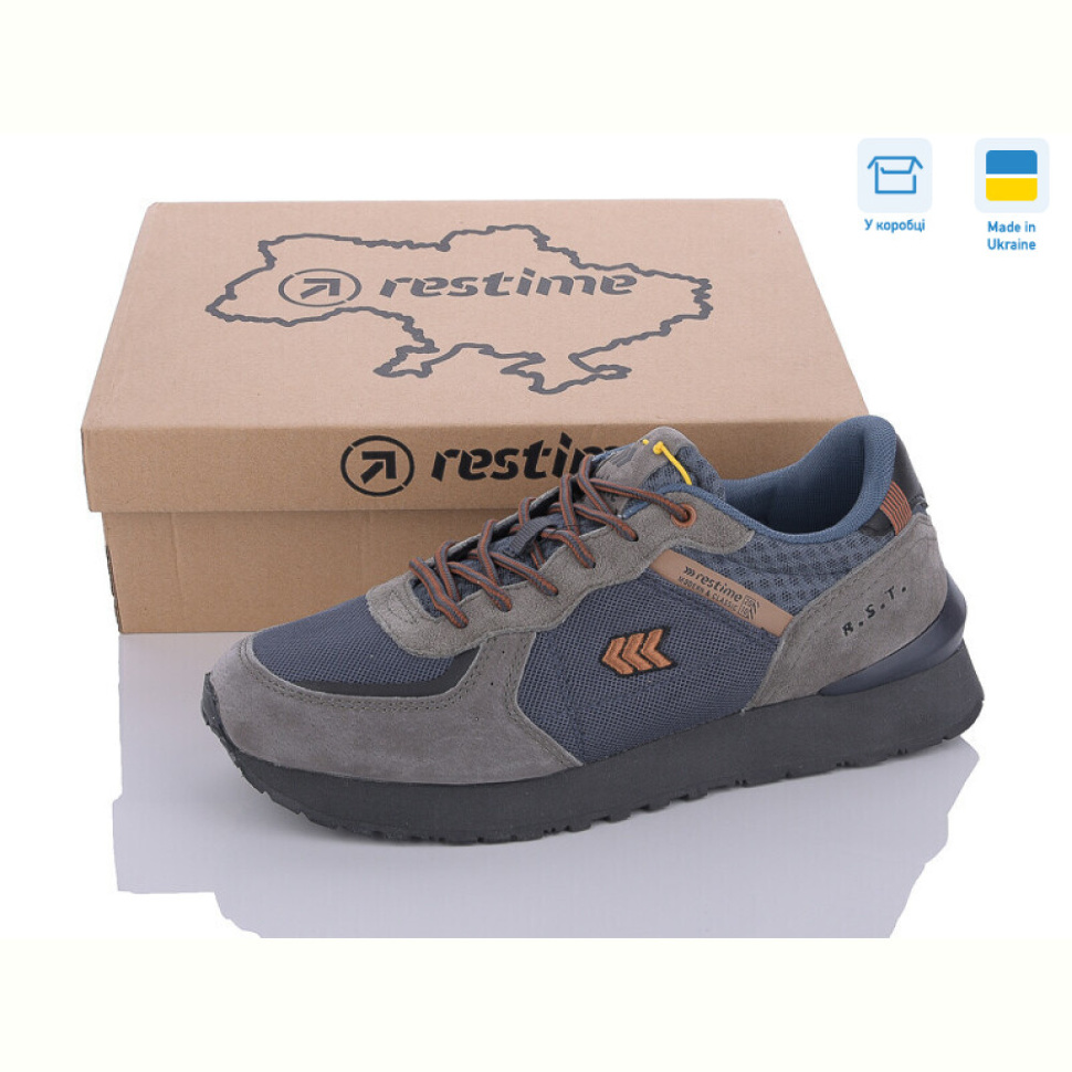 Кроссовки Restime EMB24029 navy-grey