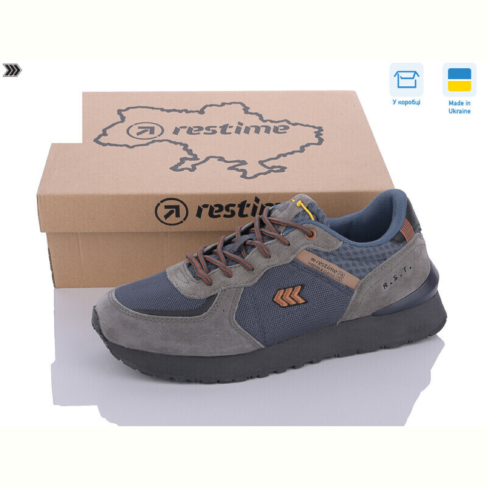 Кроссовки Restime EMB24029 navy-grey