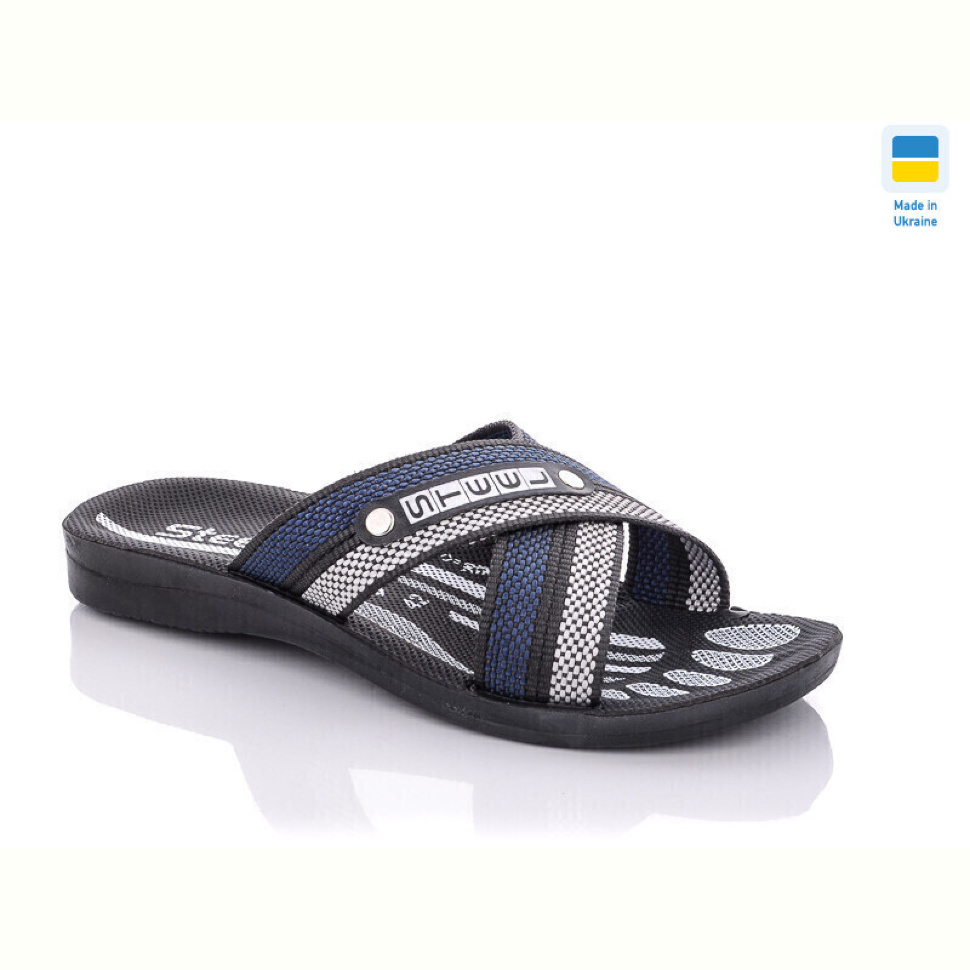 Шлепки DeMur TRK2026-2-STL синій-сірий Шлепки DeMur TRK2026-2-STL синій-сірий