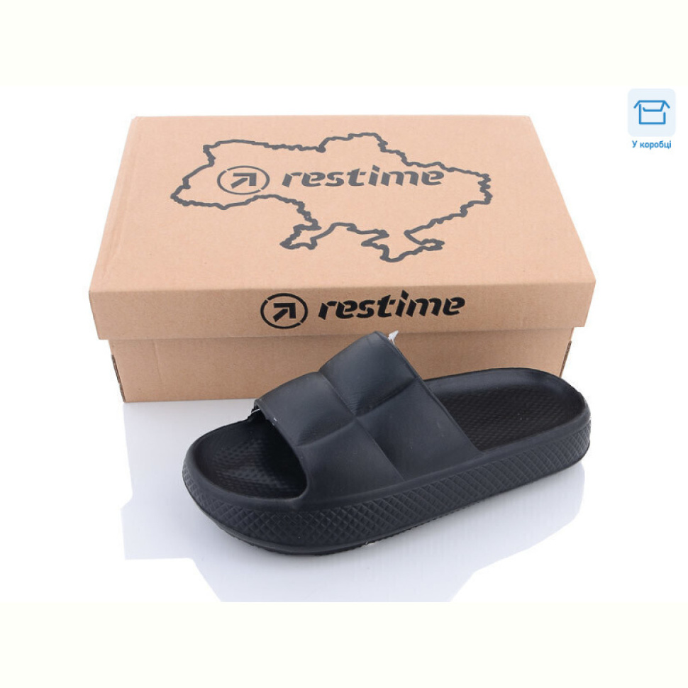 Шлепки Restime TWL23123 black