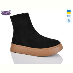 Ботинки Garti 445 чорний замш-корич