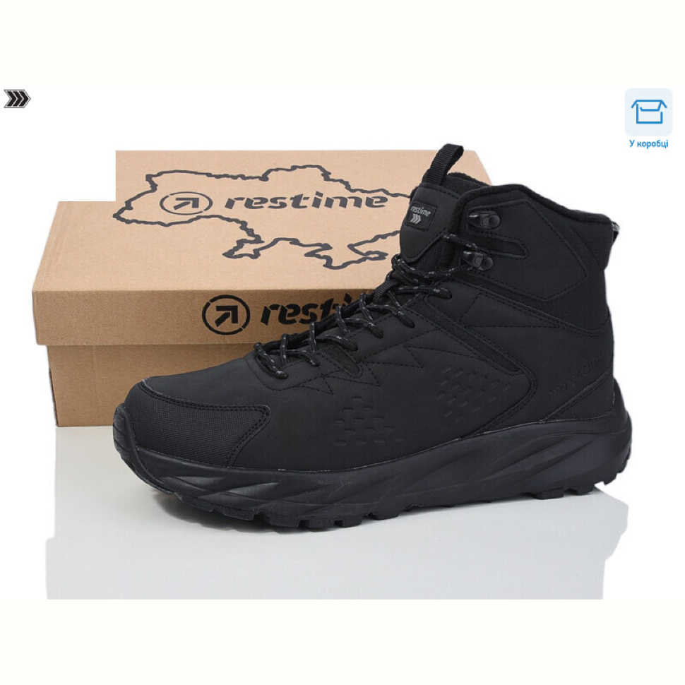 Ботинки Restime RMZ24194 black Ботинки Restime RMZ24194 black