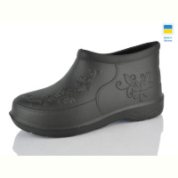 Галоши Lot Shoes Квітка холодний чорні