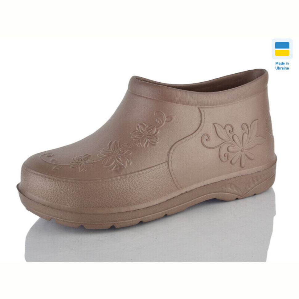 Галоши Lot Shoes Квітка холодний беж