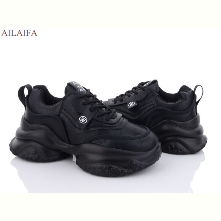 Кроссовки Ailaifa 8112 all black піна