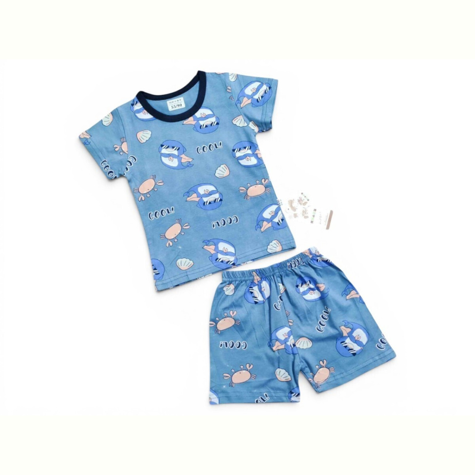 Костюм Kids-modnik 2619 комплект футболка-шорти краб синій