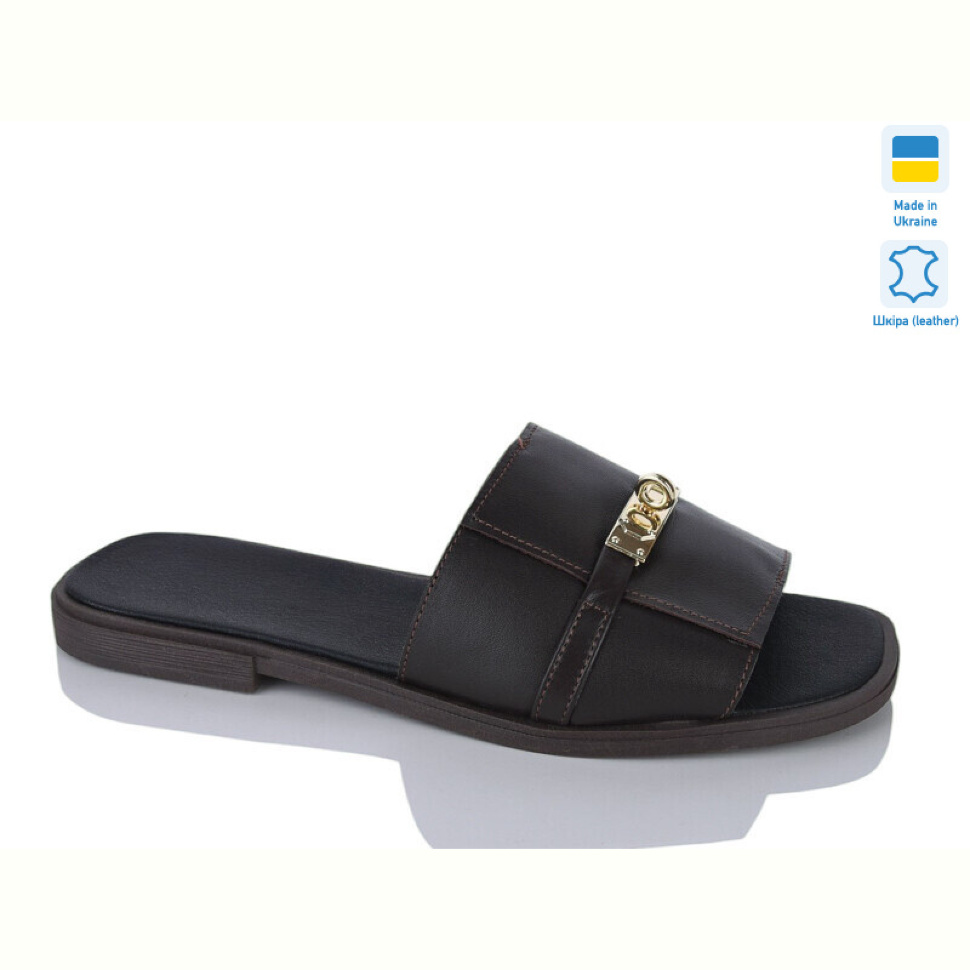 Шлепки Sali 18 шоколад к.