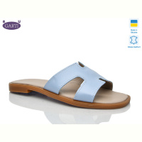 Шлепки Garti 64 блакитна шкіра