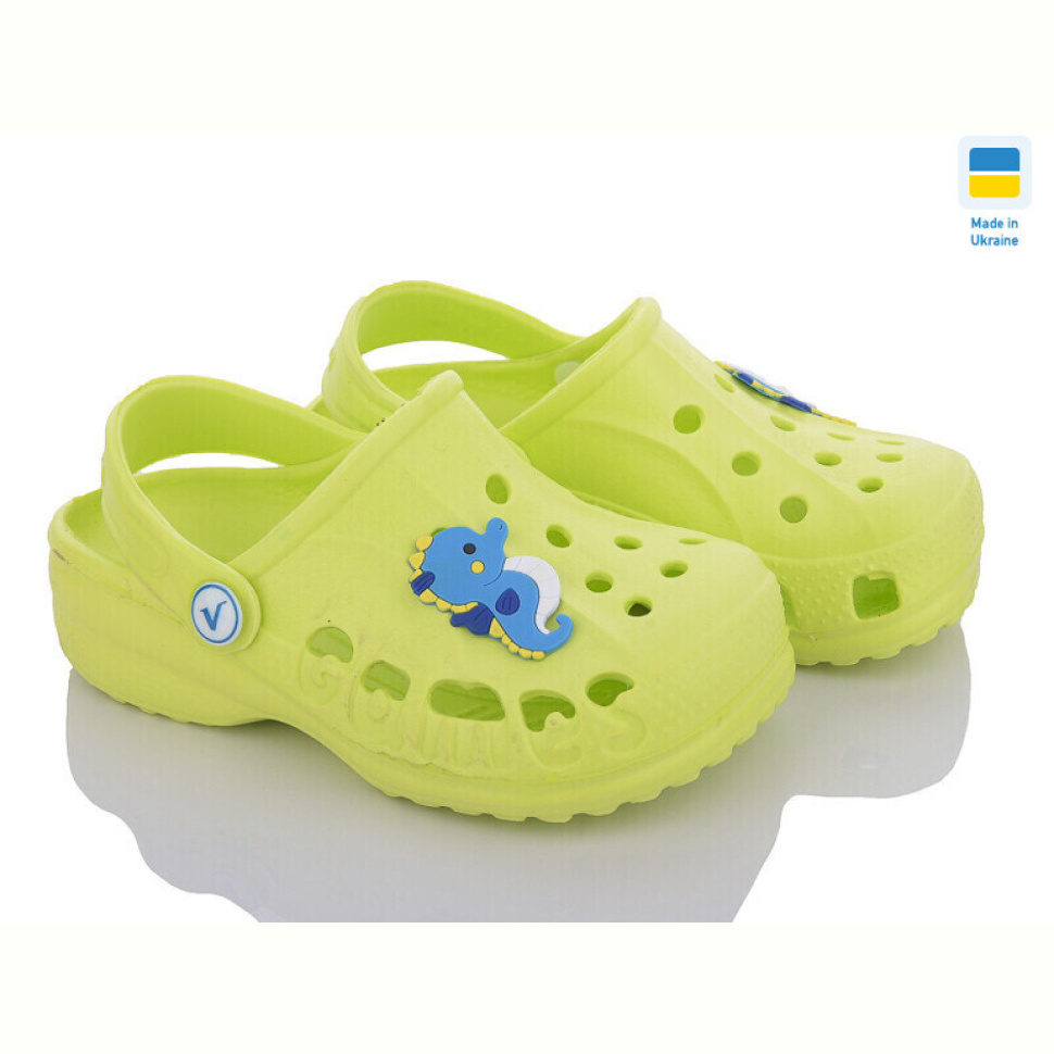 Кроксы LiBang Крокси Віталія салатовий (22-33)