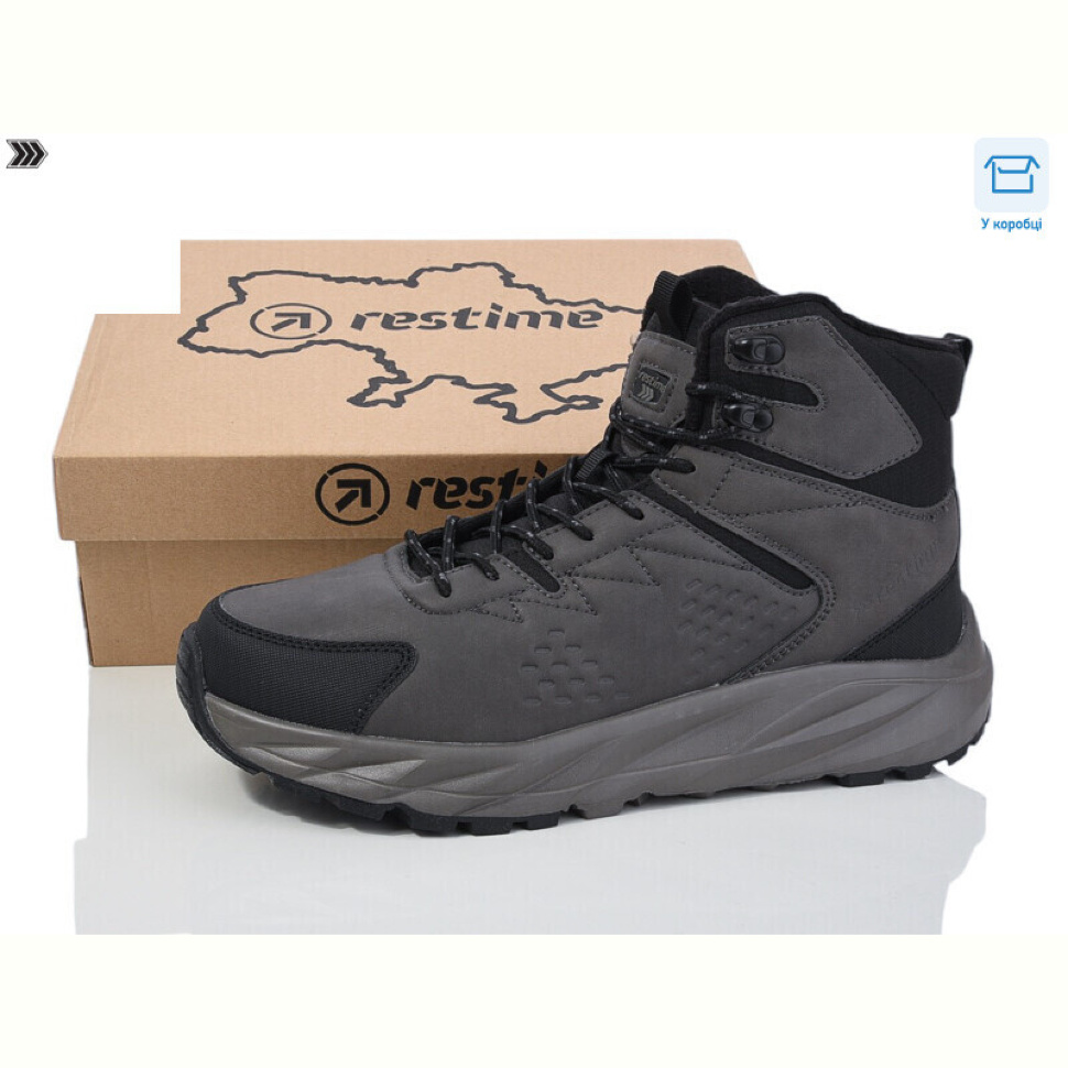 Ботинки Restime RMZ24194 d.grey Ботинки Restime RMZ24194 d.grey