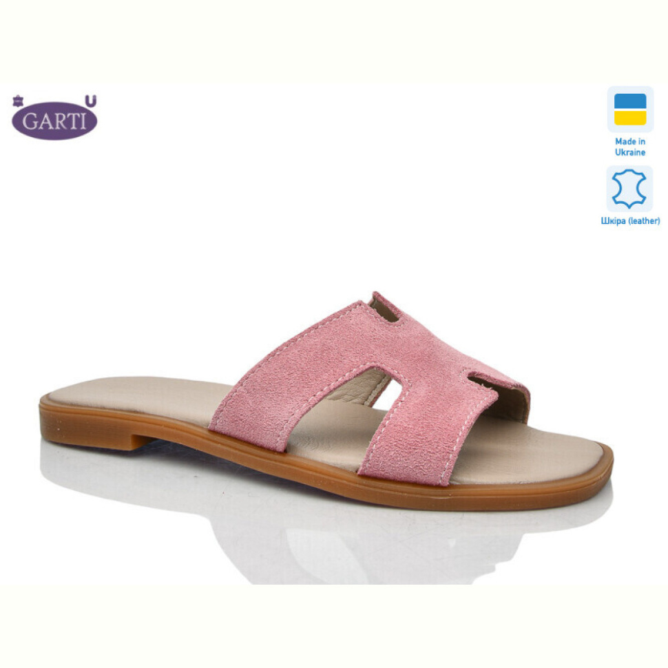 Шлепки Garti 64 рожевий замш Шлепки Garti 64 рожевий замш