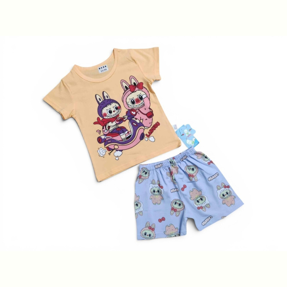Костюм Kids-modnik 261920 комплект футболка-шорти персиковий