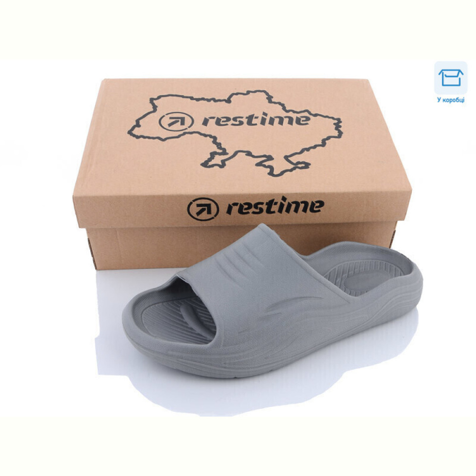 Шлепки Restime TML23124 grey