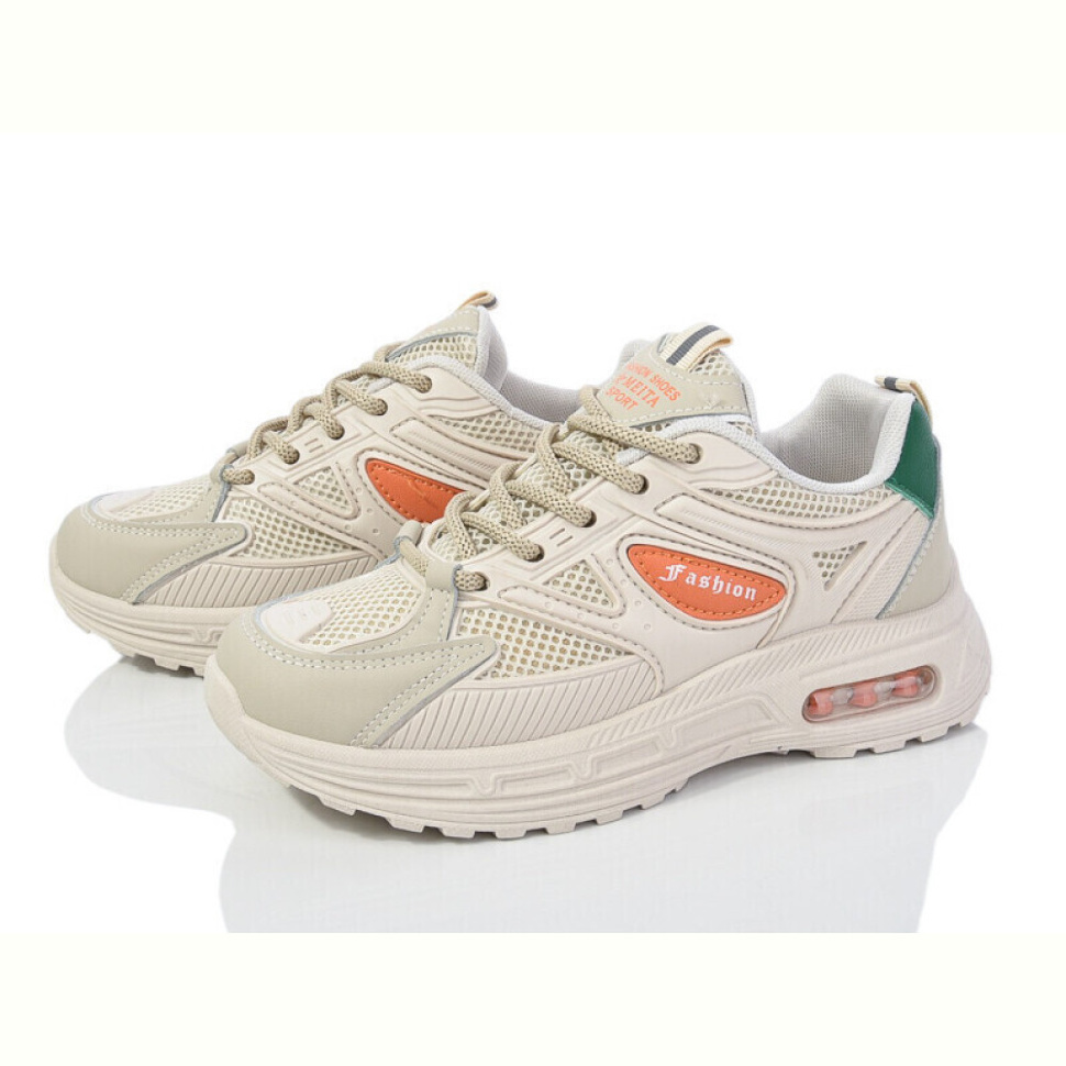 Кроссовки Violeta 176-35 beige-orange