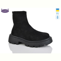 Ботинки Garti 6725 чорний замш