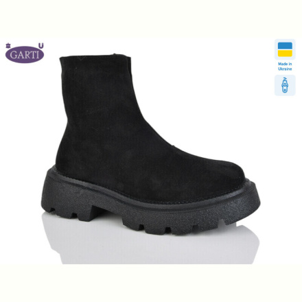 Ботинки Garti 6725 чорний замш