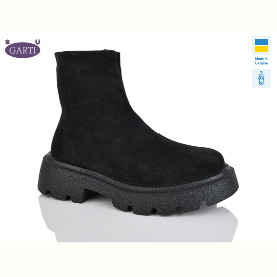Ботинки Garti 6725 чорний замш