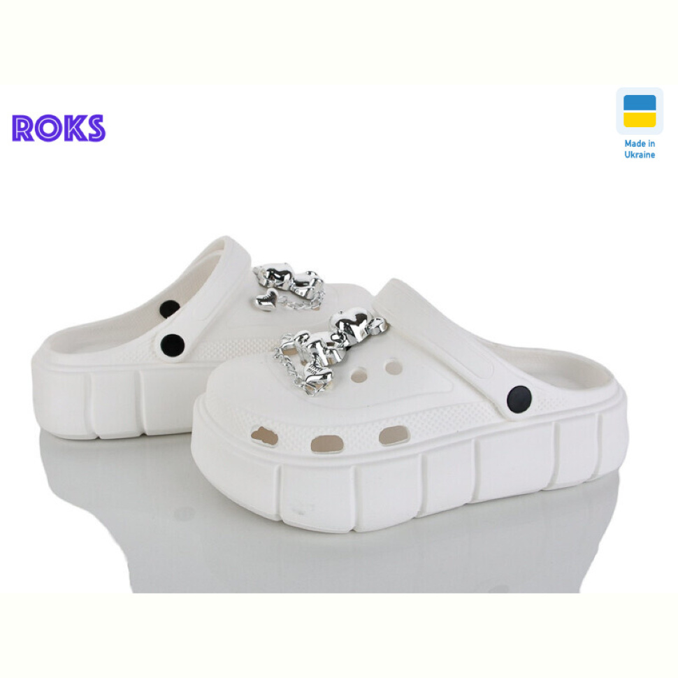 Кроксы Roks 152-024 білий
