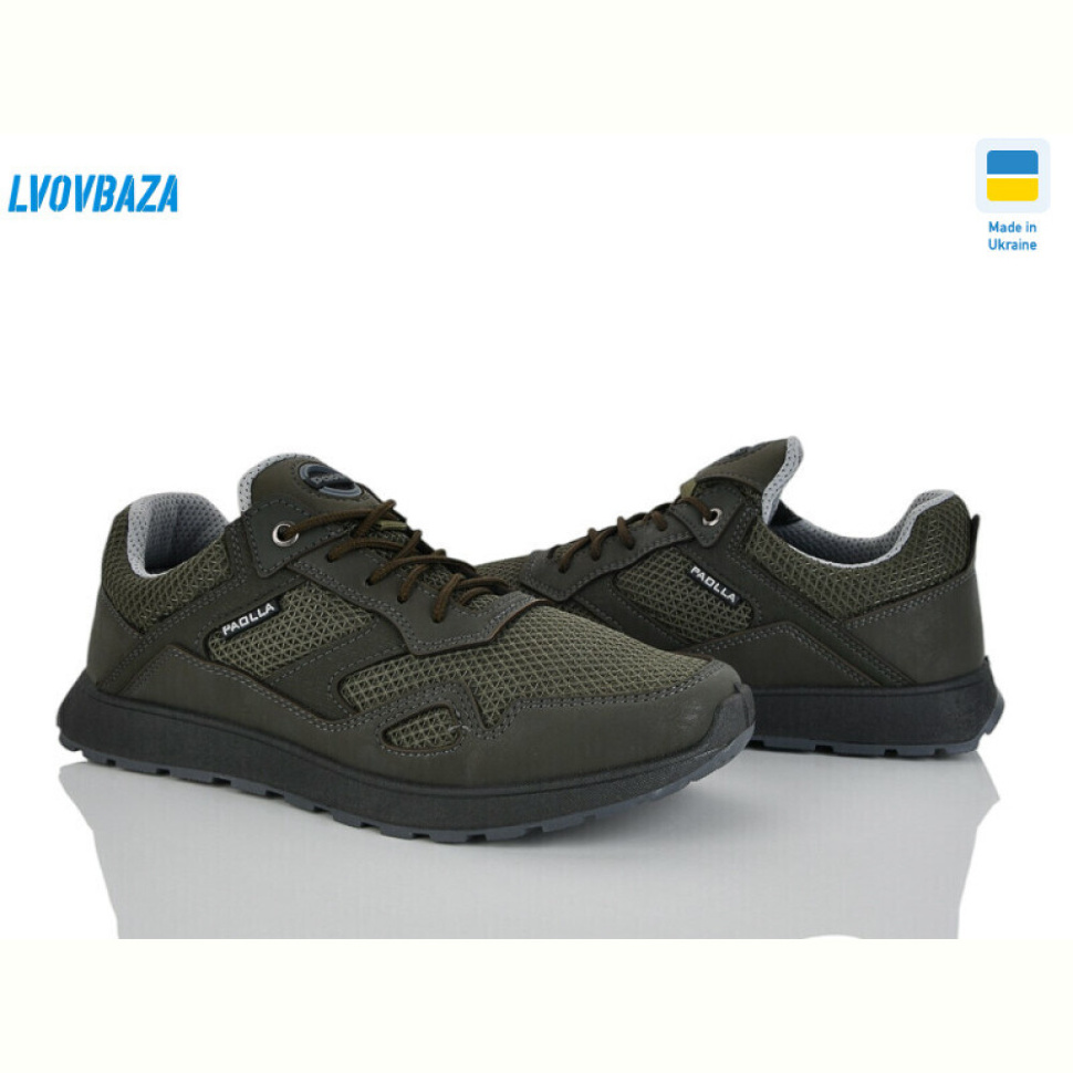 Кроссовки Lvovbaza Paolla Sport 2-3713 хакі сітка