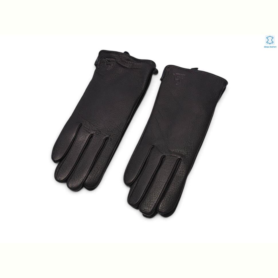 Перчатки RuBi F5 black шкіра олень махра