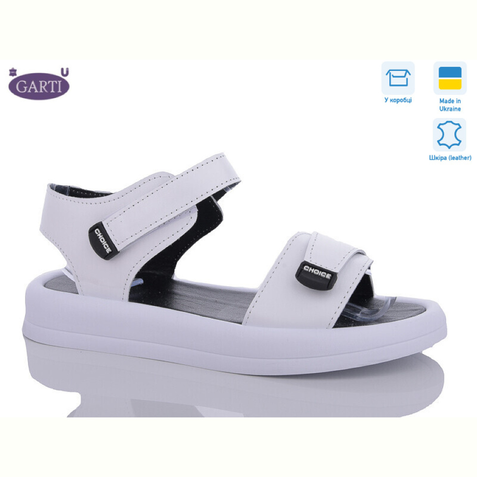 Босоножки Garti 0136 біла шкіра Босоножки Garti 0136 біла шкіра