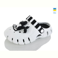 Кроксы Progress Гіпаніс Д012 біло-чорний