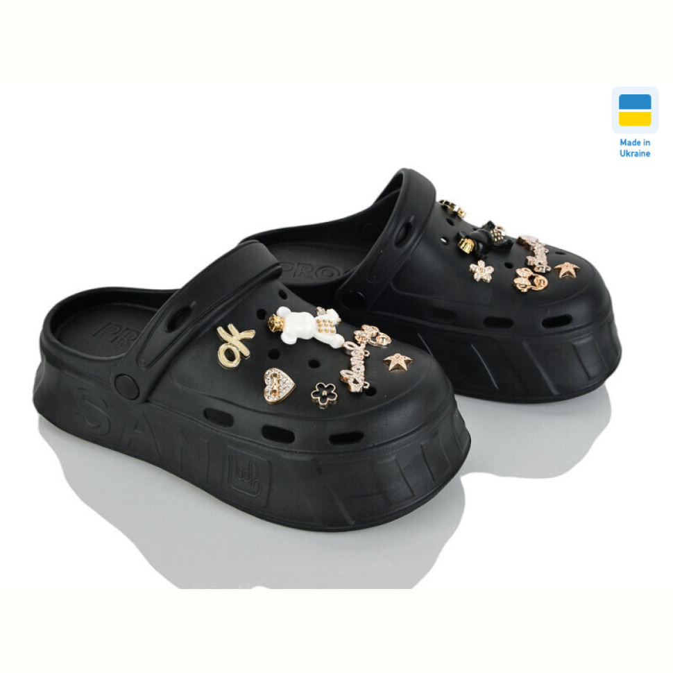Кроксы Golden Lion 156-1 чорний Кроксы Golden Lion 156-1 чорний
