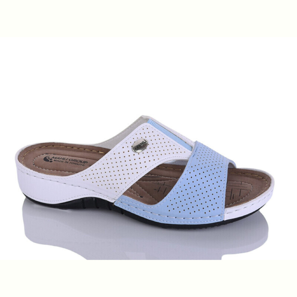 Шлепки Sali-2 209-19 біло-блакитний