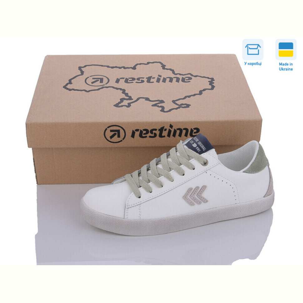 Кроссовки Restime JWB24037 white-olive