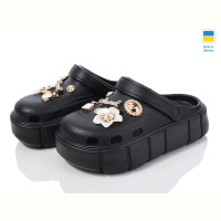 Кроксы Golden Lion 152-2-8 шанелька чорний