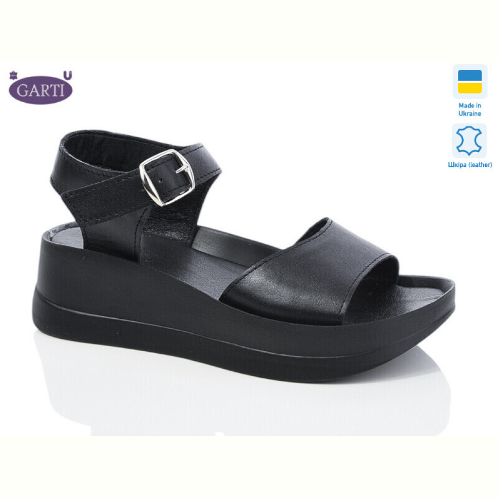 Босоножки Garti 0179 чорна шкіра