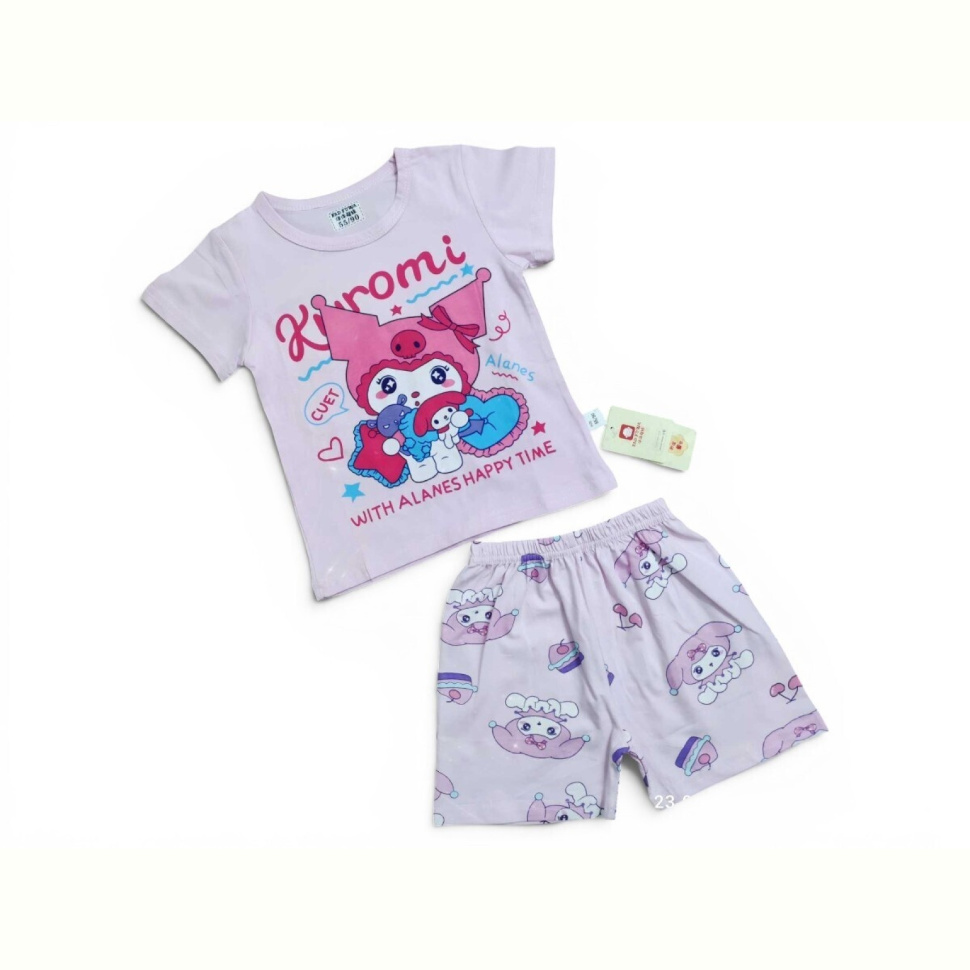 Костюм Kids-modnik 2619-1 комплект футболка-шорти св.рожевий