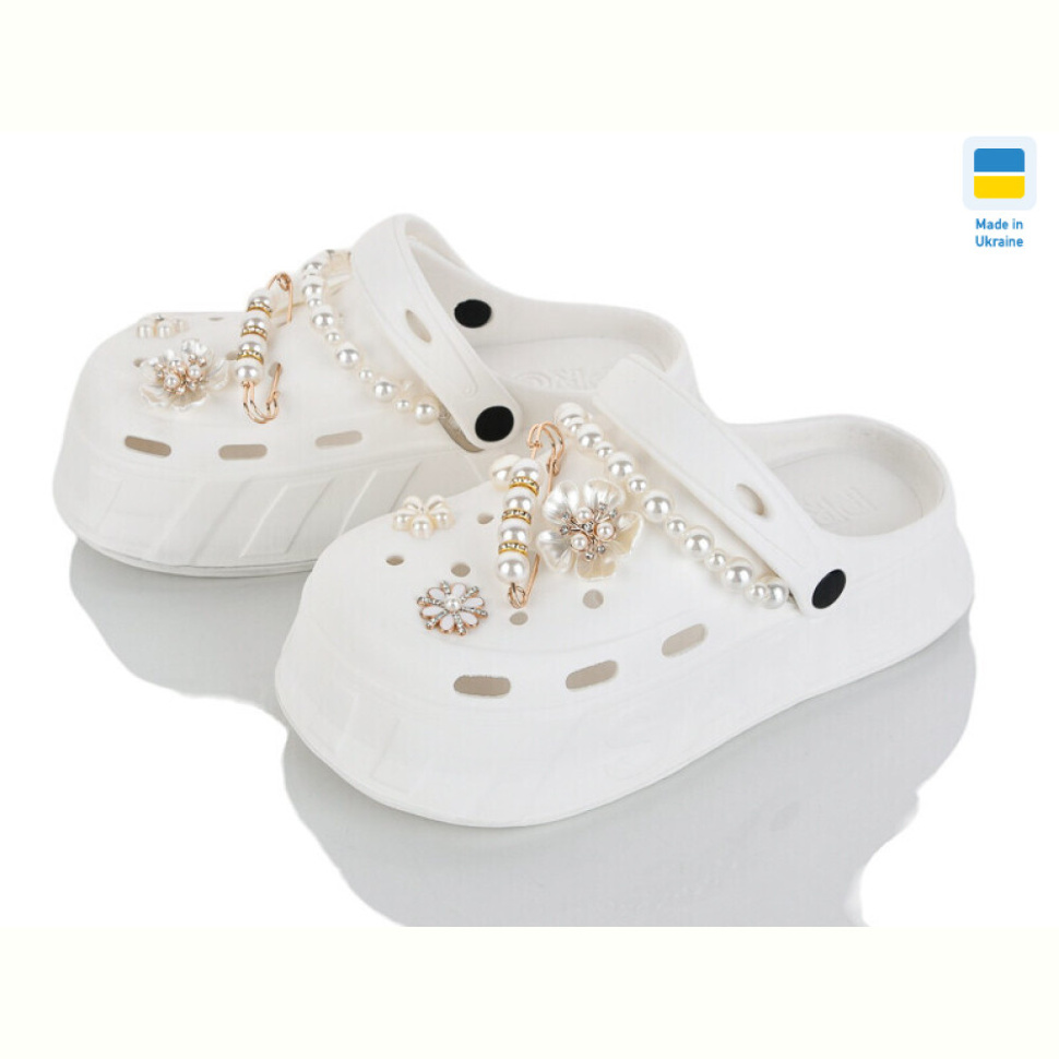 Кроксы Golden Lion 156-2 білий Кроксы Golden Lion 156-2 білий