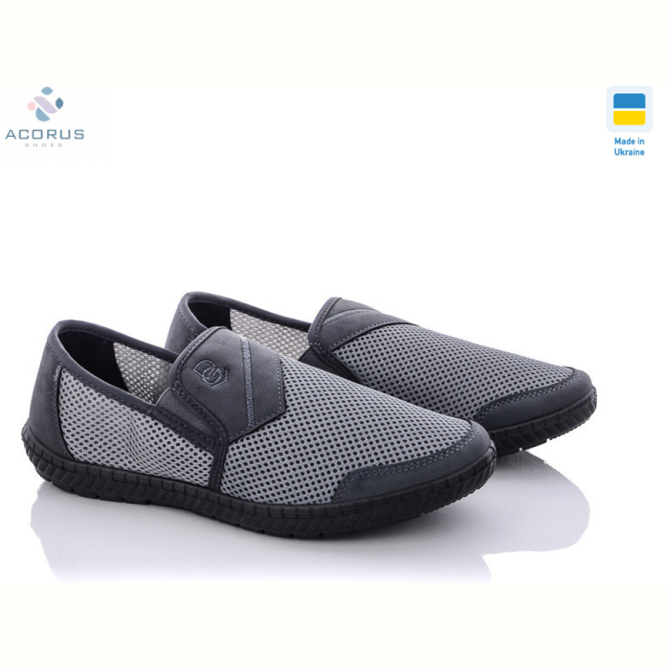 Слипоны Acorus М81 серый