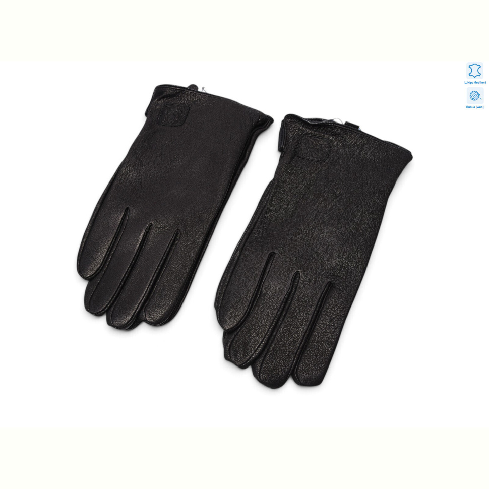 Перчатки RuBi X5-1 black шкіра олень вовна
