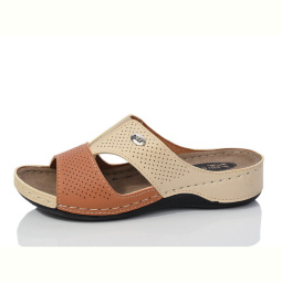 Шлепки Sali-2 D411 beige-camel