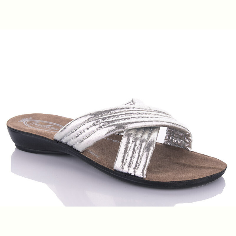 Шлепки DeMur W26-7153 silver