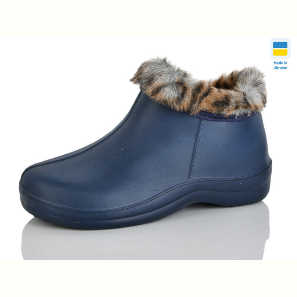 Сапоги из пены Selena D33 хутро синій