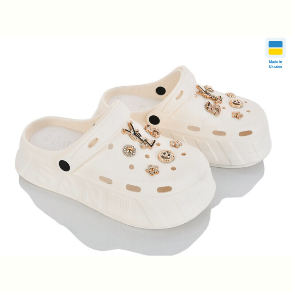 Кроксы Golden Lion 156-3 шампань Кроксы Golden Lion 156-3 шампань