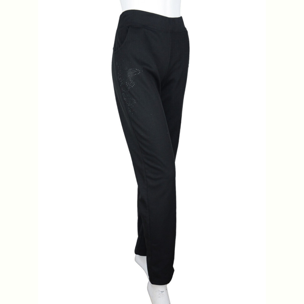 Спортивные брюки Obuvok A683 black флис (04892)