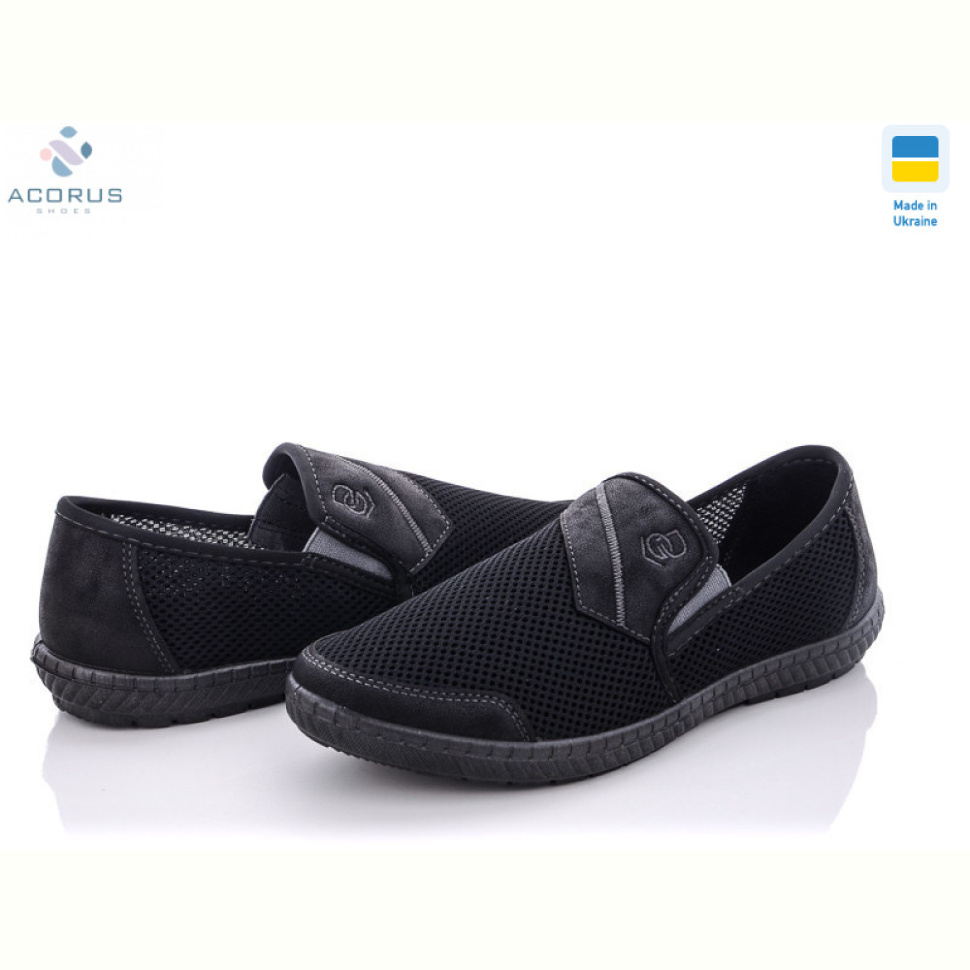 Слипоны Acorus М81 черный