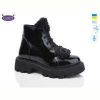 Ботинки Garti 6971 чорний лак байка