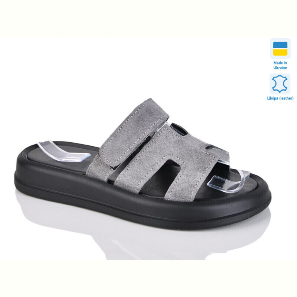 Шлепки Sali 1501-25 сір.з.