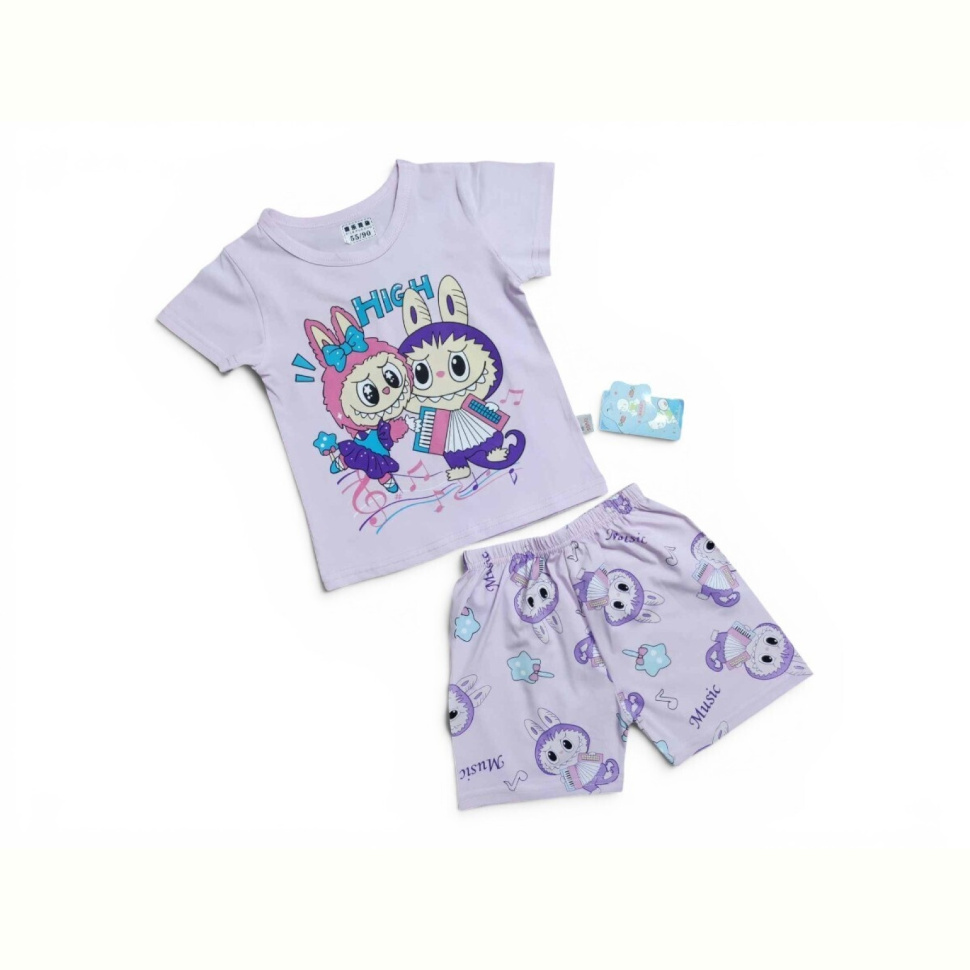 Костюм Kids-modnik 261920 комплект футболка-шорти т.бузковий