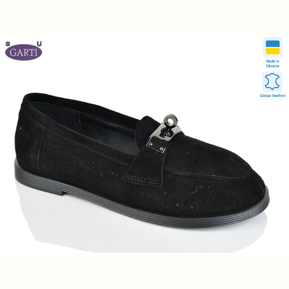 Туфли Garti 409 чорний замш old