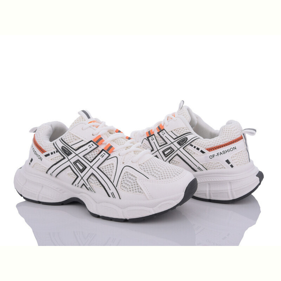 Кроссовки Violeta 177-28 white-orange