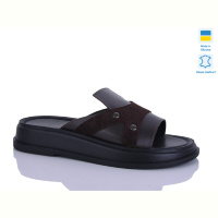 Шлепки Sali 4 корич.к.